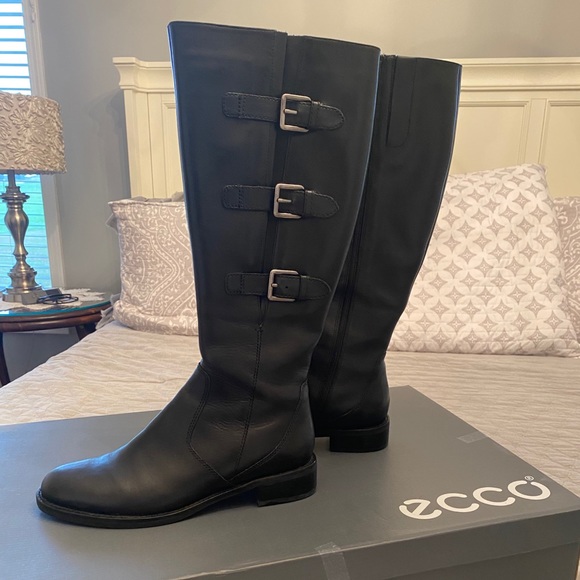 womens black riding boots size 8